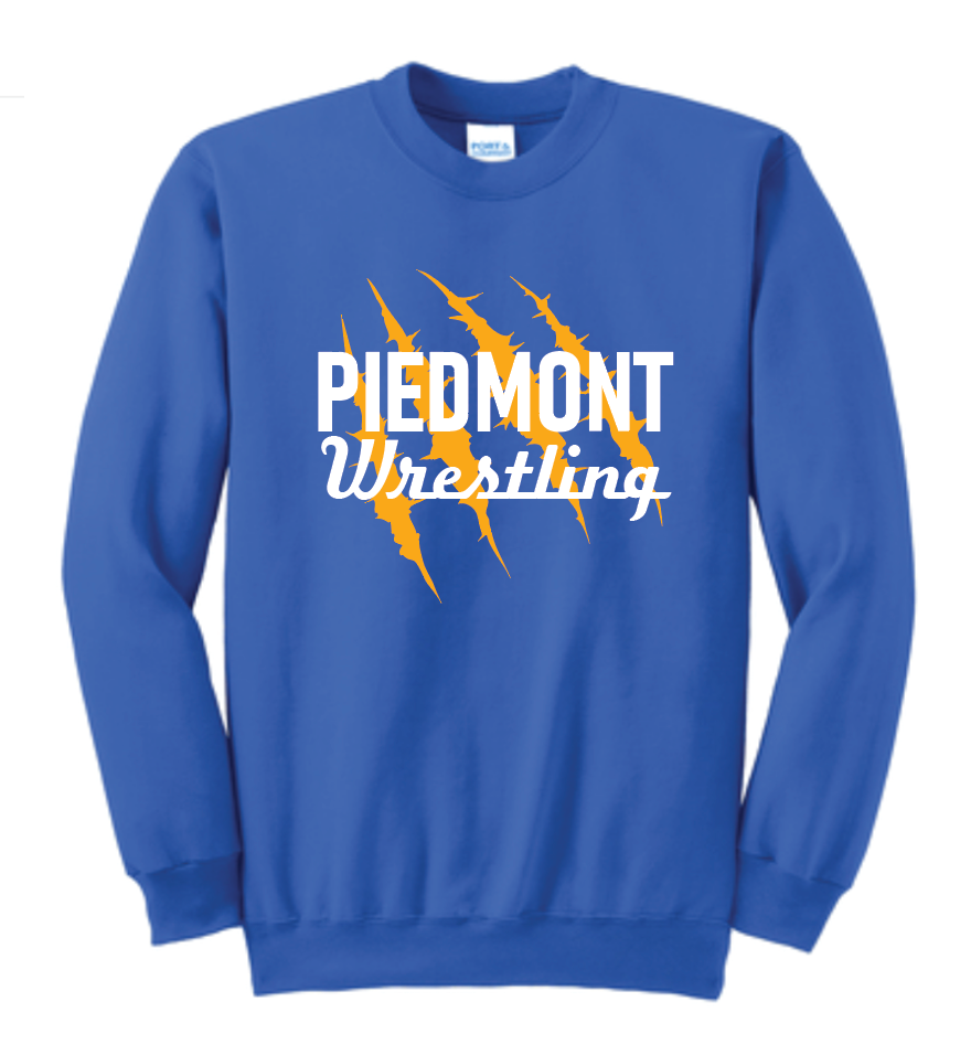 Piedmont Wrestling Claw Youth Crewneck Sweatshirt